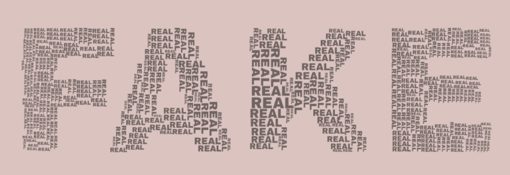 Afbeelding van Pixabay: in grote letters het woord FAKE geschreven.